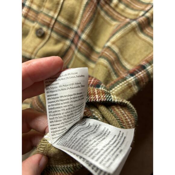 Cotton On Garments Wool Blend Flannel Shirt Medium - Picture 6 of 7